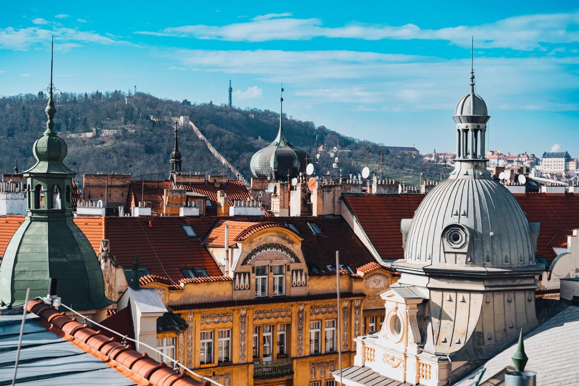 Two-Level Apart With A Terrace Near The Vltava River Praga Exterior foto